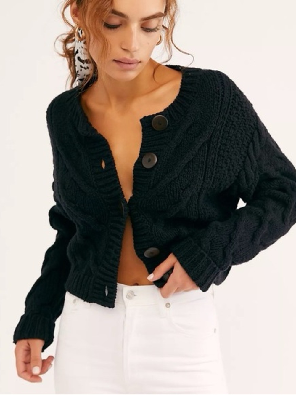 Free People Bonfire Sweater in Black size Medium